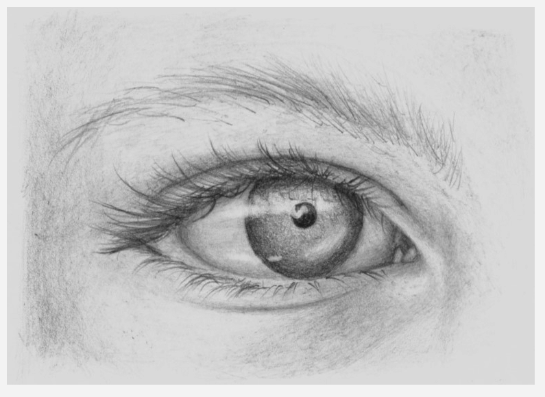 pencil drawn eye