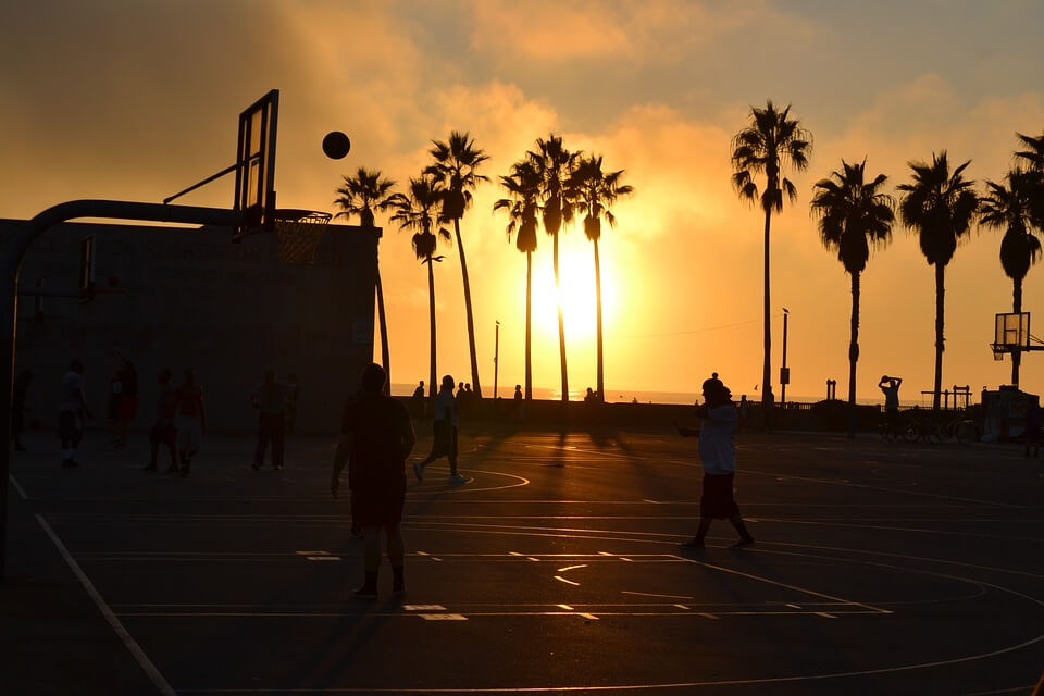 sunset basketball